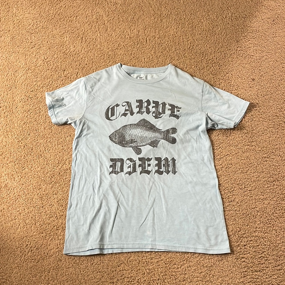 Light Blue Carpe Diem Gap shirt